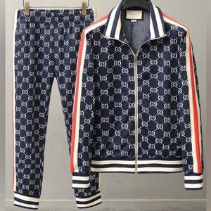 Gucci Blue Tracksuit with Red and White Accents
